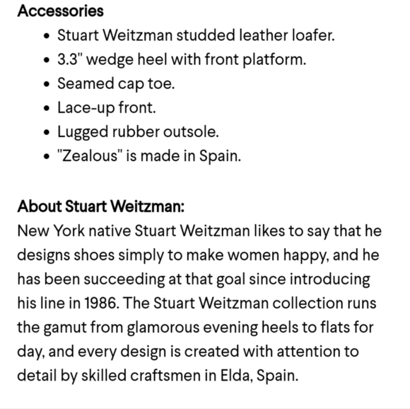 Stuart Weitzman Zealous Studded Platform Loafer Jet Mirror Black. Size 9.5 M - Picture 15 of 16